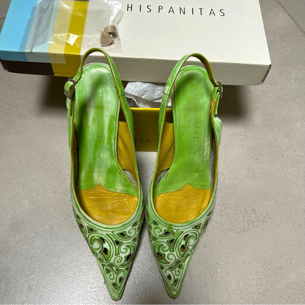 Size 38 Hispanitas Sling Back Women's Heels
